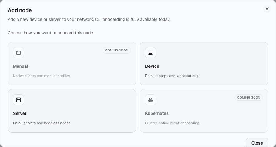 Add node onboarding
